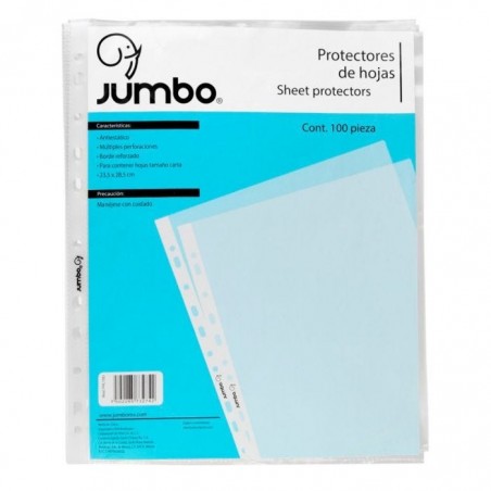 PROTECTOR DE HOJAS CRIST. JUMBO PPH1 C/100 CARTA 122385