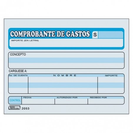 COMPROBANTE DE GASTOS PRINTAFORM 1/4 CARTA 50H C/3 55738