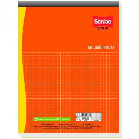 BLOCK CARTA PEGADO SCRIBE 2600 MILIMETRICO 50HJS 76719