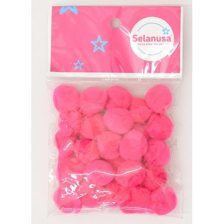 POMPON SEDERIA NO.18 3 ROSA MEXICANO BOLSA C/25 PZS. 156242