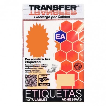 ETIQUETA FLOUREC. NARANJA TRANSFER  EAF64102N 64 X 102 66685