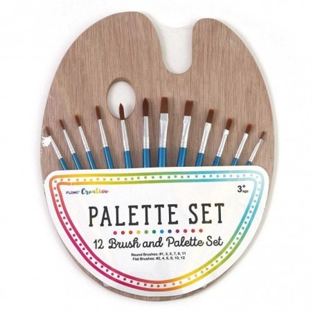 SET PINCELES C/PALETA FLOMO CR211 C/12 54458