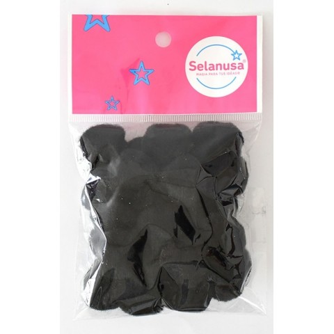 POMPON SEDERIA NO.25 20 NEGRO BOLSA C/25 PZS 156260
