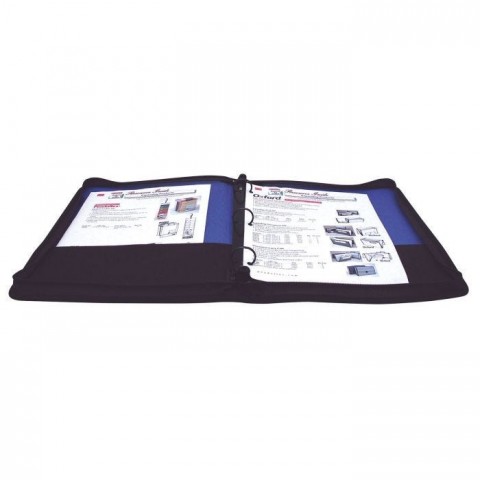 CARPETA STD. OXFORD F861 CARTA C/CIERRE Y BOLSAS AZUL 40406