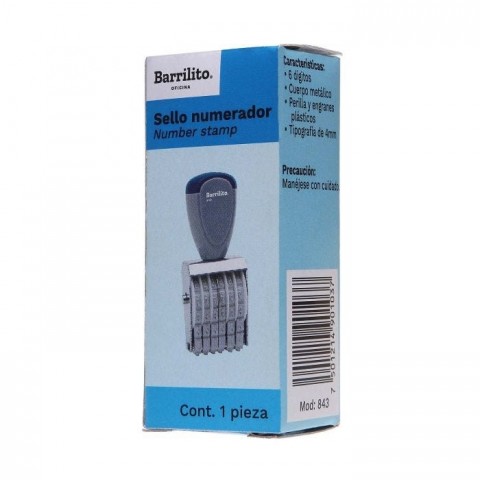 SELLO NUMERADOR LINEAL ACME 843 6 DIGITOS 4MM 34203