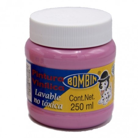 PINTURA VINILICA BOMBIN 250ML FRASCO ROSA 136001