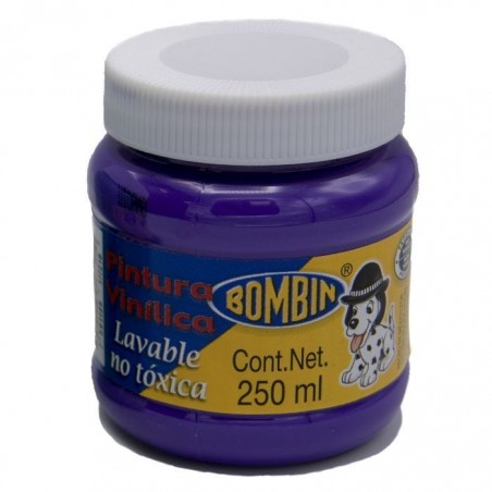 PINTURA VINILICA BOMBIN 250ML FRASCO MORADO 136001