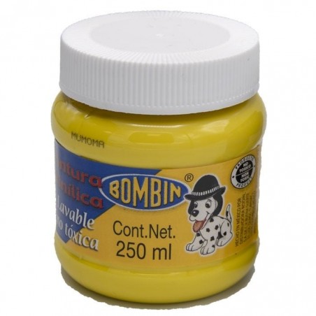 PINTURA VINILICA BOMBIN 250ML FRASCO AMARILLO 136001