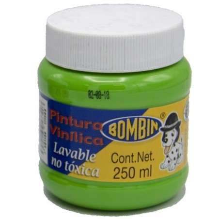 PINTURA VINILICA BOMBIN 250ML FRASCO VERDE AMARILLENT 136001