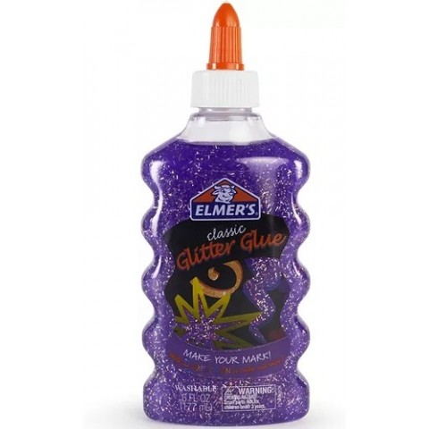 PEGAMENTO ESCOLAR ELMER´S MORADO GLITTER 177ML. (6OZ) 147316