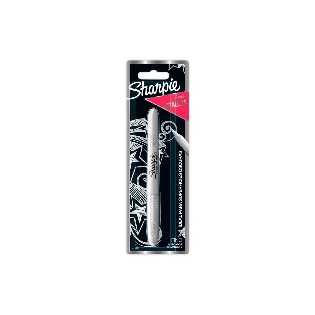 MARCADOR PERM.P/FINO SHARPIE PLATA METALICO 17852