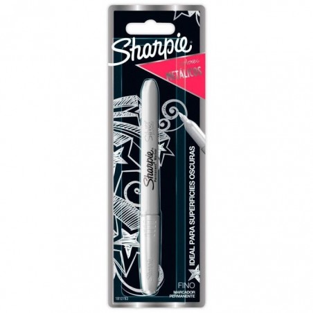 MARCADOR PERM.P/FINO SHARPIE PLATA METALICO 17852