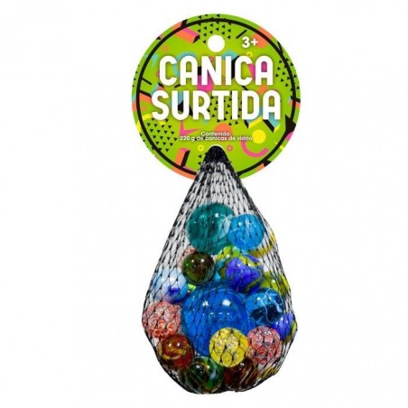 CANICA DE VIDRIO VACOR No.0 16MM SURTIDO RED C/220GR 49211