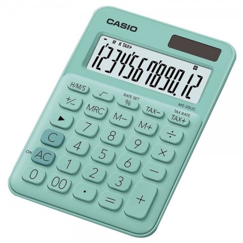 CALCULADORA DE ESCRITORIO CASIO MS-20UC-GN-W-DC AQUA 28777