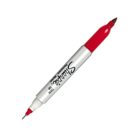 MARCADOR PERM.P/FINO SHARPIE 1805636 ROJO TWIN TIP 17842