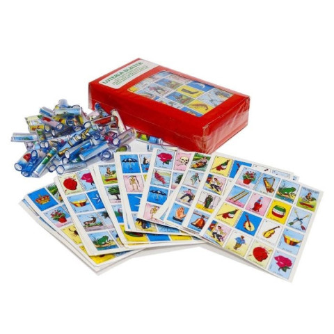 LOTERIA CHICA JGO.TABLAS Y BARAJA EN ROLLO BLISTER 58135