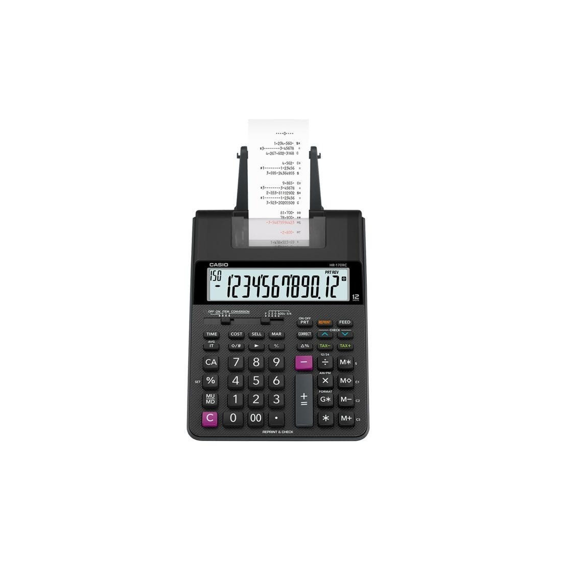CALCULADORA C/IMPRESORA CASIO HR-170RC-WA-MC 12 DIG 42702