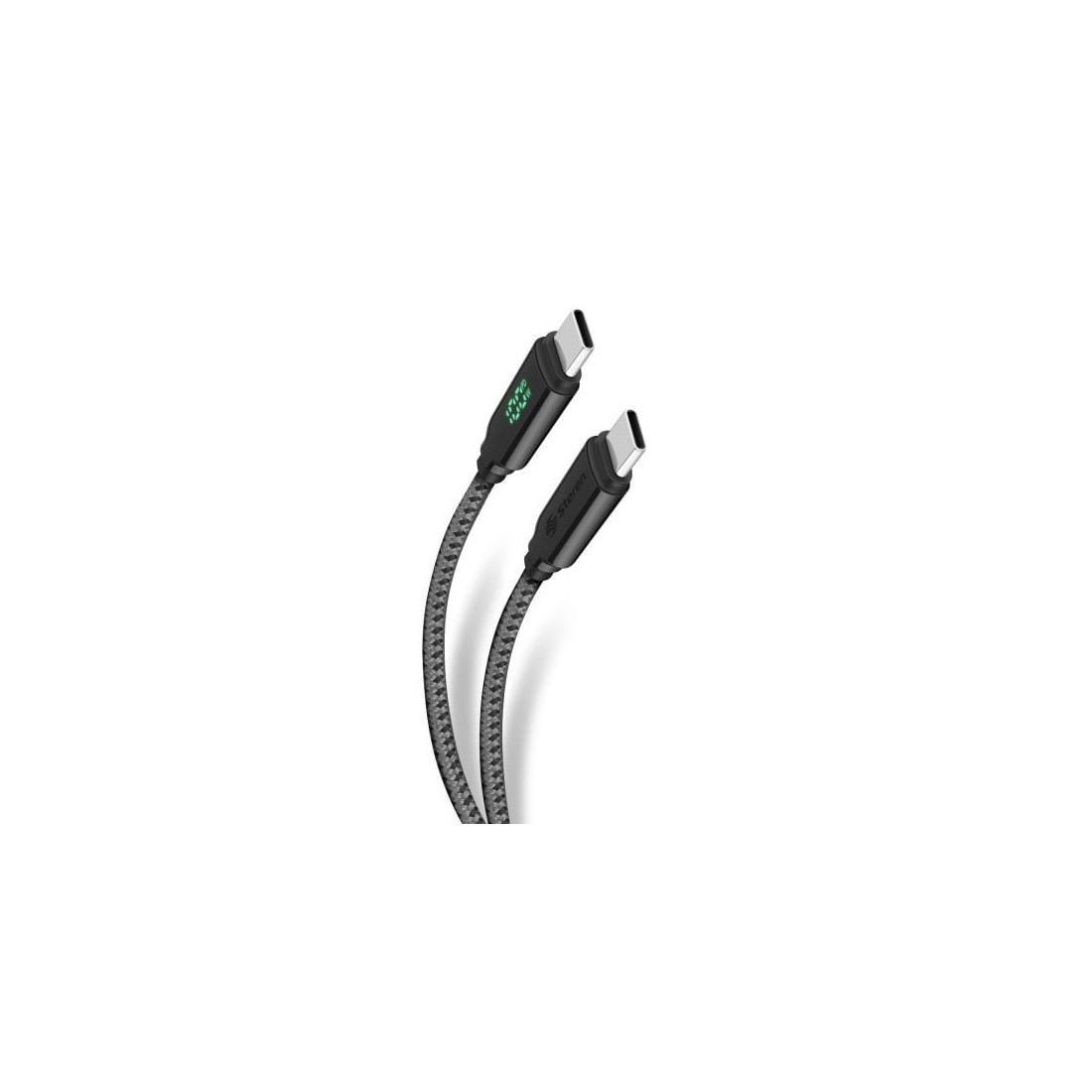 CABLE USB C DE 1M 100W CON DISPLAY STEREN STE-USB-3100D