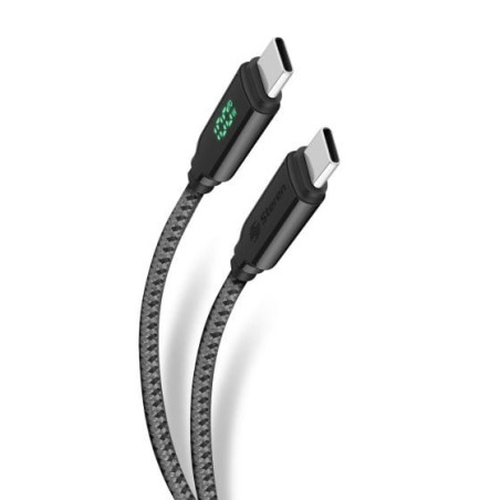 CABLE USB C DE 1M 100W CON DISPLAY STEREN STE-USB-3100D