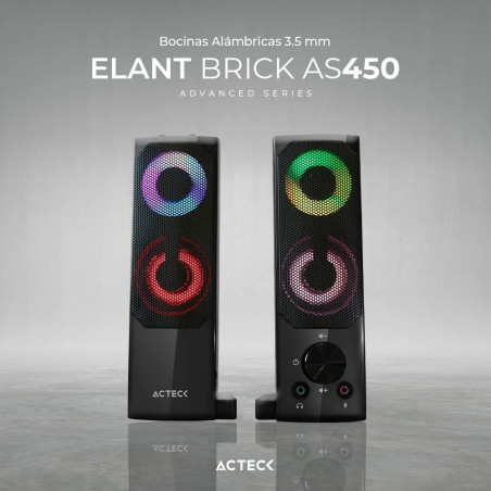 BOCINAS ACTECK ELANT BRICK AS450 ALAMBRICA SPK-2327