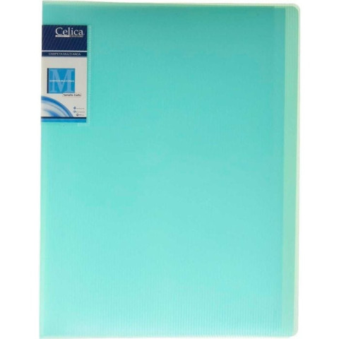 CARPETA MULTIMICAS CELICA CO-20B-BE C/20 TRASLUC. AZUL 40413