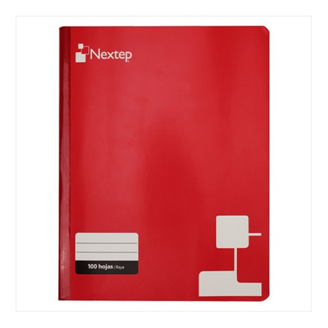 CUADERNO COSIDO NEXTEP PROFESIONAL RAYA 100 H. ROJO NE-008R