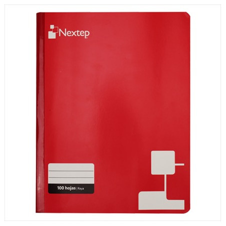 CUADERNO COSIDO NEXTEP PROFESIONAL RAYA 100 H. ROJO NE-008R