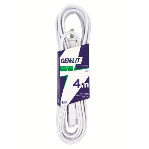 EXTENSION DOMESTICA GENLIT GL-XTD04MB 4 MTS BLANCA 137133