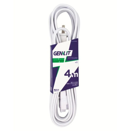 EXTENSION DOMESTICA GENLIT GL-XTD04MB 4 MTS BLANCA 137133