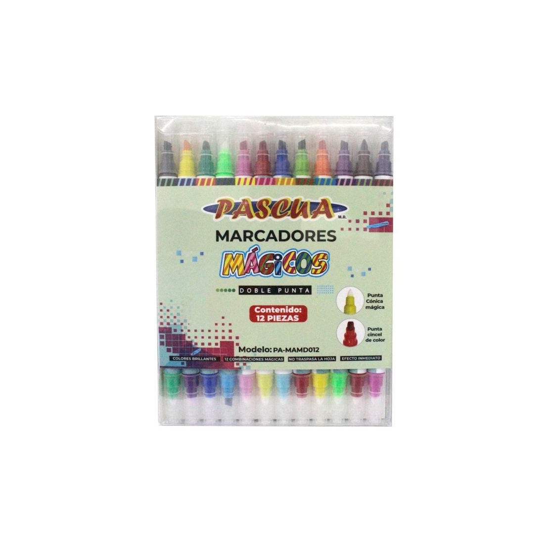 MARCADOR DOBLE PUNTA PASCUA C/12 MAGICO SET 133868
