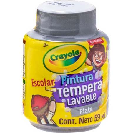 PINTURA TEMPERA CRAYOLA 445959 PLATA LAVABLE 158603
