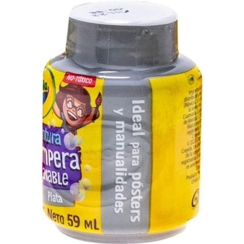 PINTURA TEMPERA CRAYOLA 445959 PLATA LAVABLE 158603