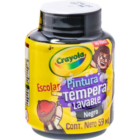 PINTURA TEMPERA CRAYOLA 445951 NEGRO LAVABLE 158604