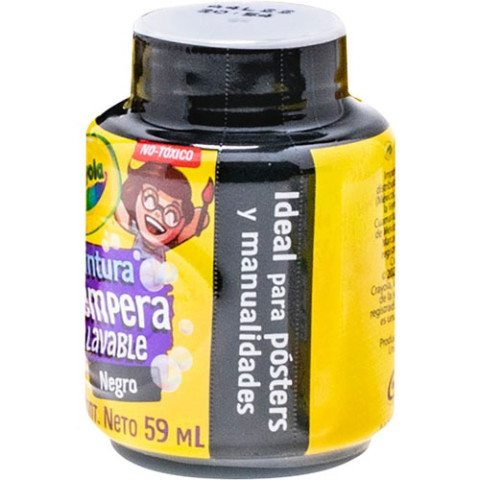 PINTURA TEMPERA CRAYOLA 445951 NEGRO LAVABLE 158604