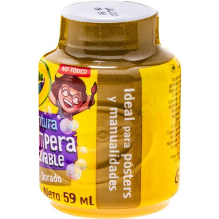 PINTURA TEMPERA CRAYOLA 445943 DORADA LAVABLE 88898
