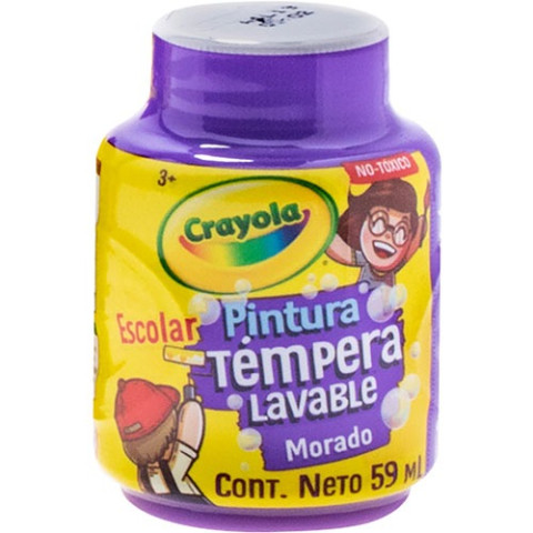 PINTURA TEMPERA CRAYOLA 445940 MORADA LAVABLE 88899