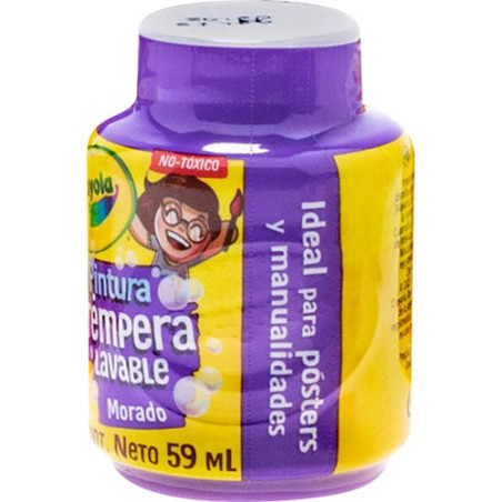 PINTURA TEMPERA CRAYOLA 445940 MORADA LAVABLE 88899