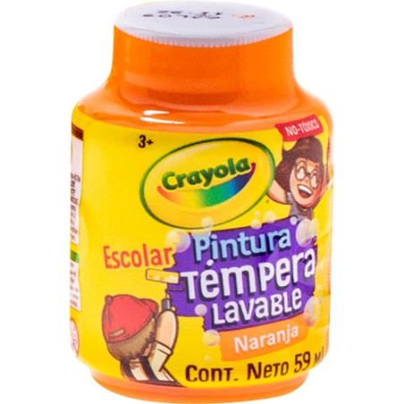 PINTURA TEMPERA CRAYOLA 445936 NARANJA LAVABLE 88893