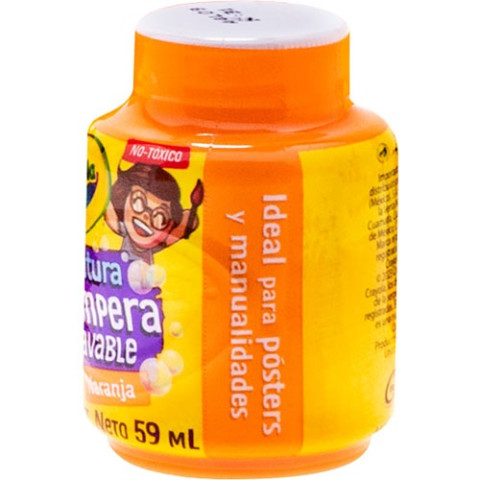 PINTURA TEMPERA CRAYOLA 445936 NARANJA LAVABLE 88893