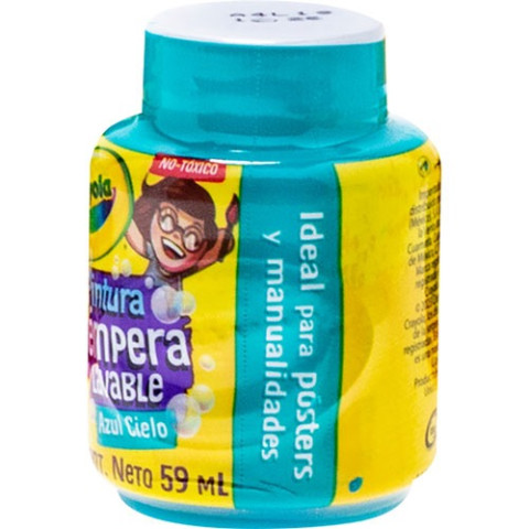 PINTURA TEMPERA CRAYOLA 445924 AZUL CIELO LAVABLE 88891
