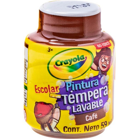PINTURA TEMPERA CRAYOLA 445907 CAFE LAVABLE 88895