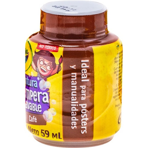 PINTURA TEMPERA CRAYOLA 445907 CAFE LAVABLE 88895