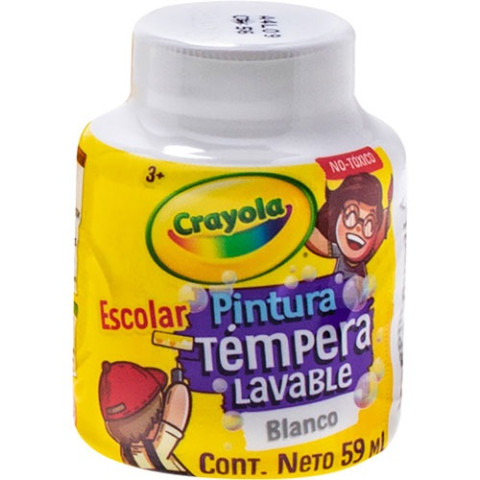 PINTURA TEMPERA CRAYOLA 445953 BLANCA LAVABLE 88892