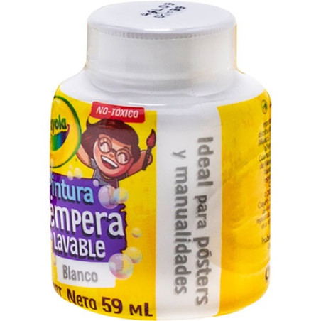 PINTURA TEMPERA CRAYOLA 445953 BLANCA LAVABLE 88892