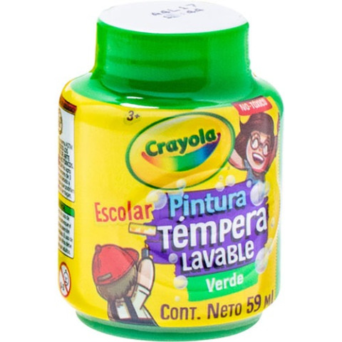 PINTURA TEMPERA CRAYOLA 445944 VERDE LAVABLE 158601
