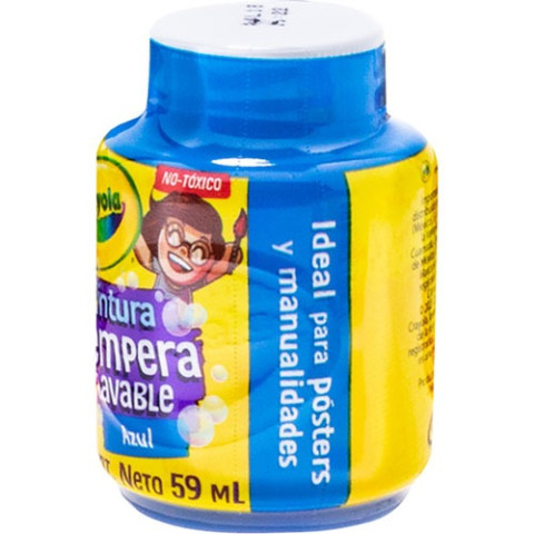 PINTURA TEMPERA CRAYOLA 445942 AZUL LAVABLE 88897