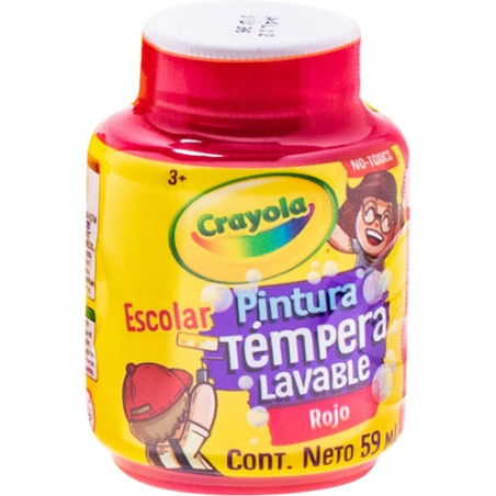 PINTURA TEMPERA CRAYOLA 445938 ROJO LAVABLE 88896