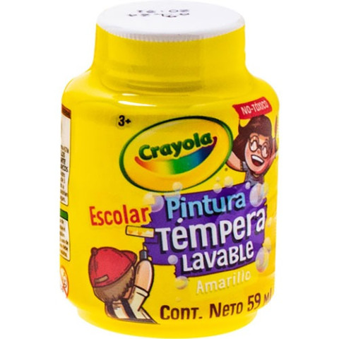 PINTURA TEMPERA CRAYOLA 445934 AMARILLO LAVABLE 88894