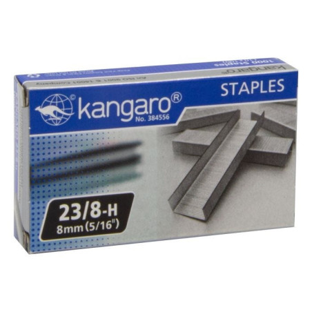 GRAPA 8MM C/1000 KANGARO 23/8-H 25 A 50 HOJAS 9142