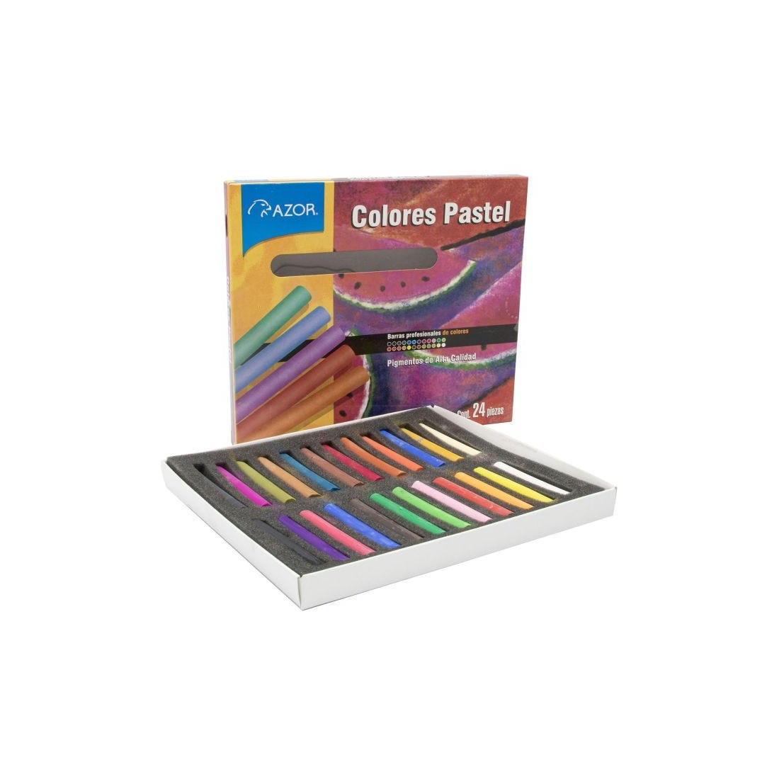 ESTUCHE C/24 GISES PASTEL AZOR DAD0501 PROFESIONAL 114911
